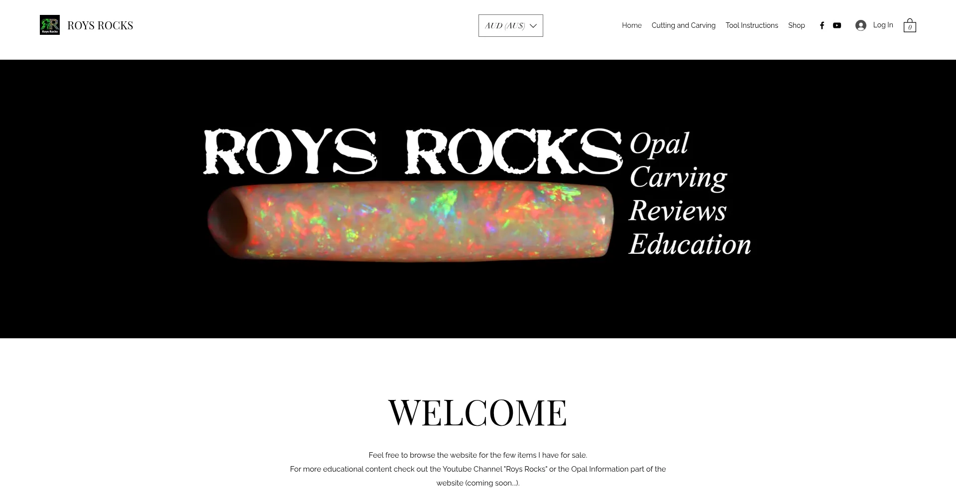 Website screenshot of Roysrocks.com