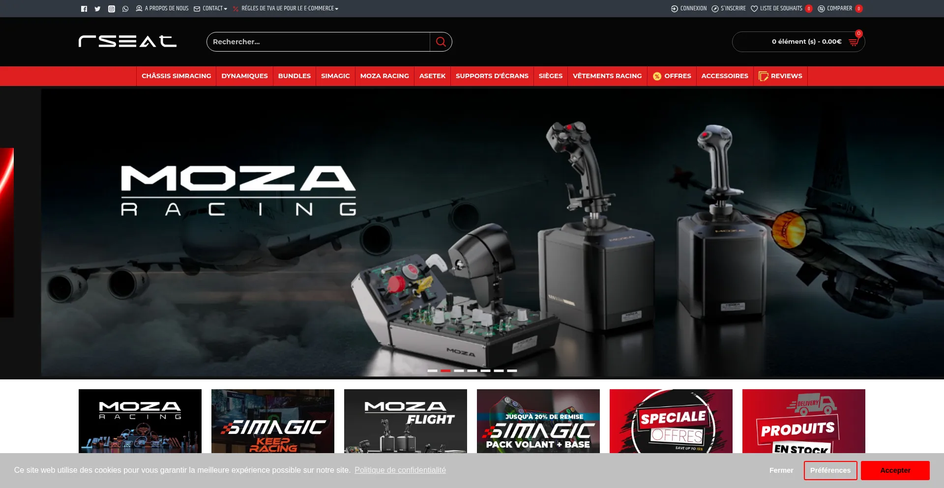Website screenshot of Rseat.fr
