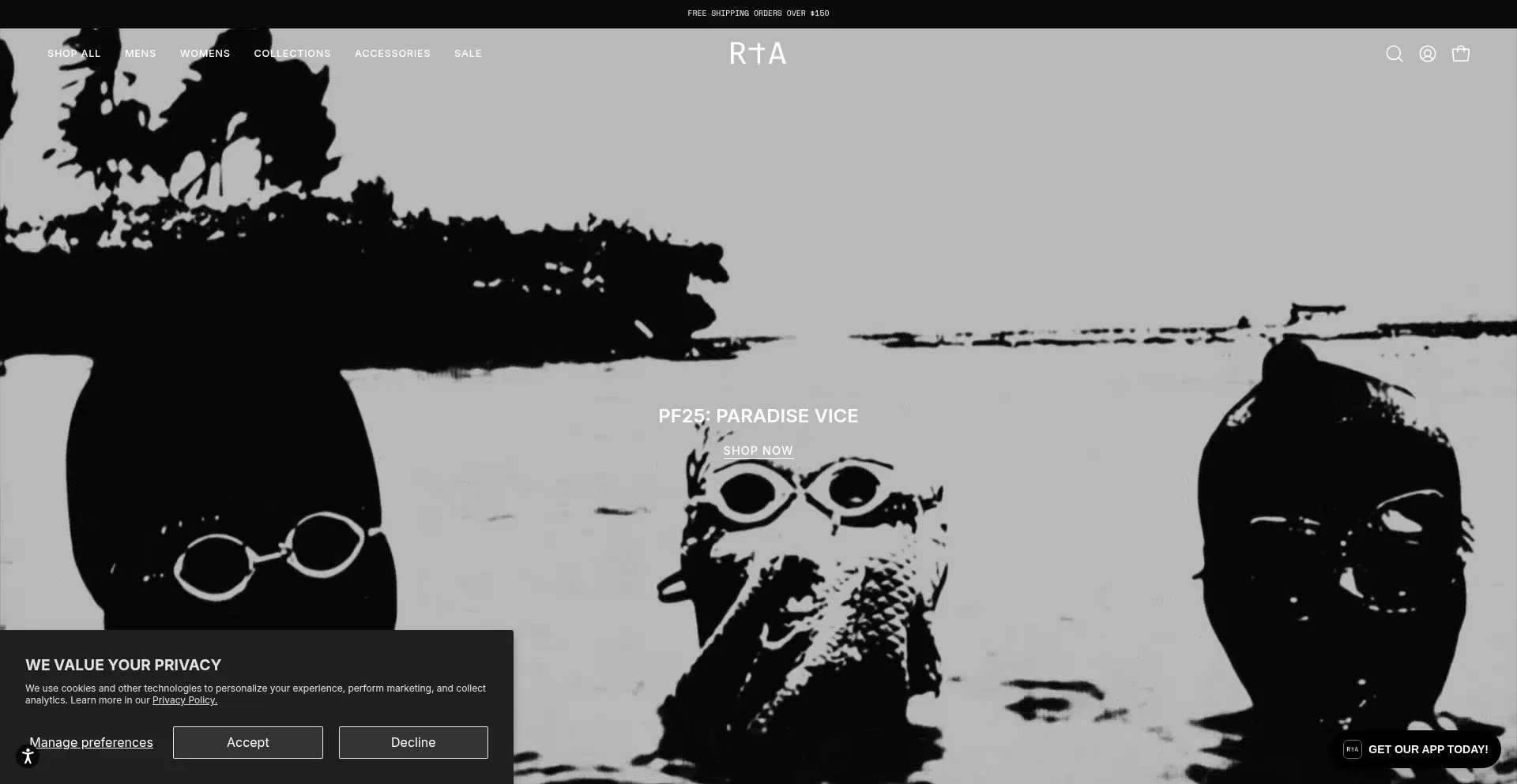 Website screenshot of Rtabrand.com