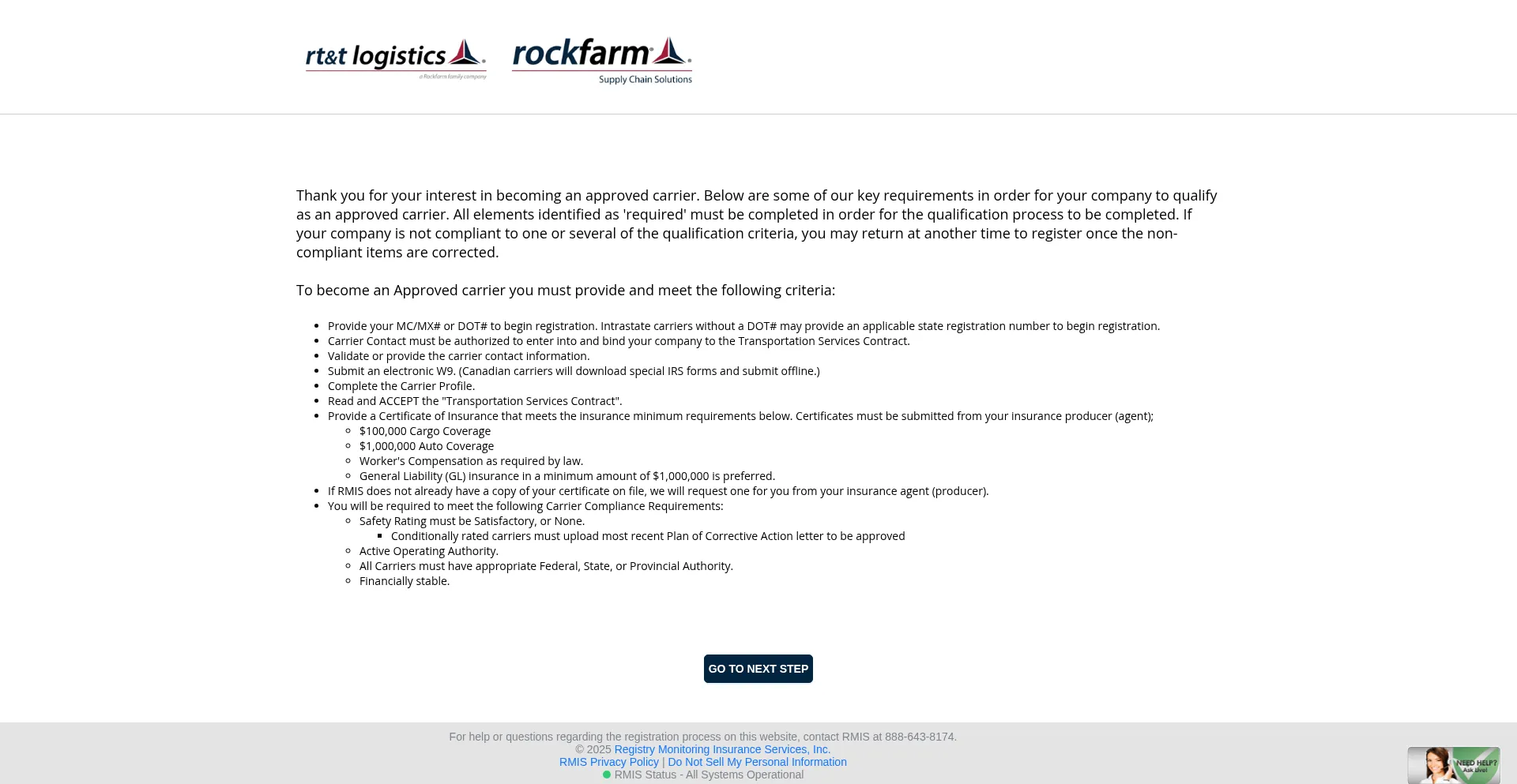 Website screenshot of Rttcarierrmisecur.com