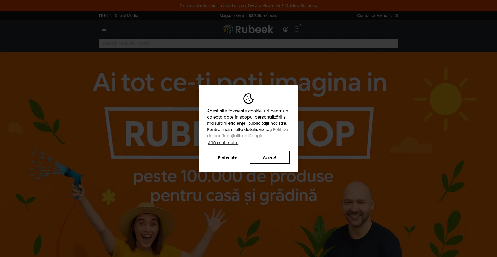 Website screenshot of Rubeek.shop
