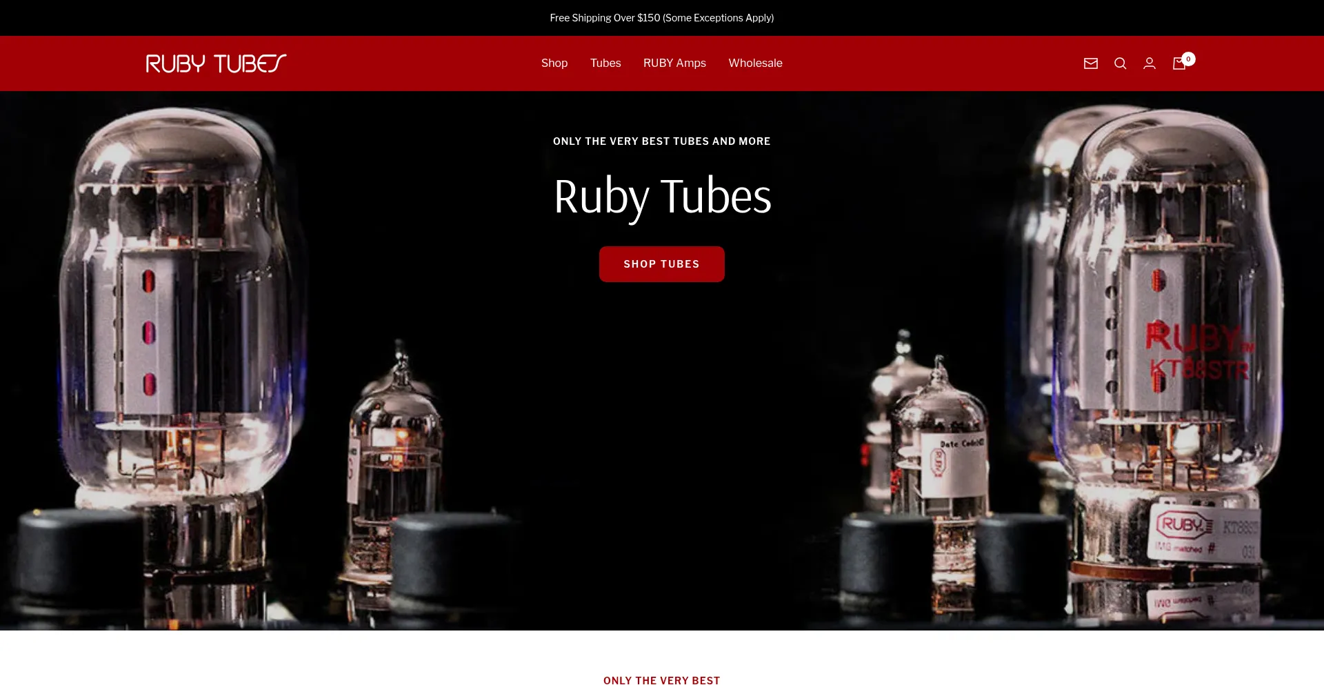 Website screenshot of Rubytubes.com