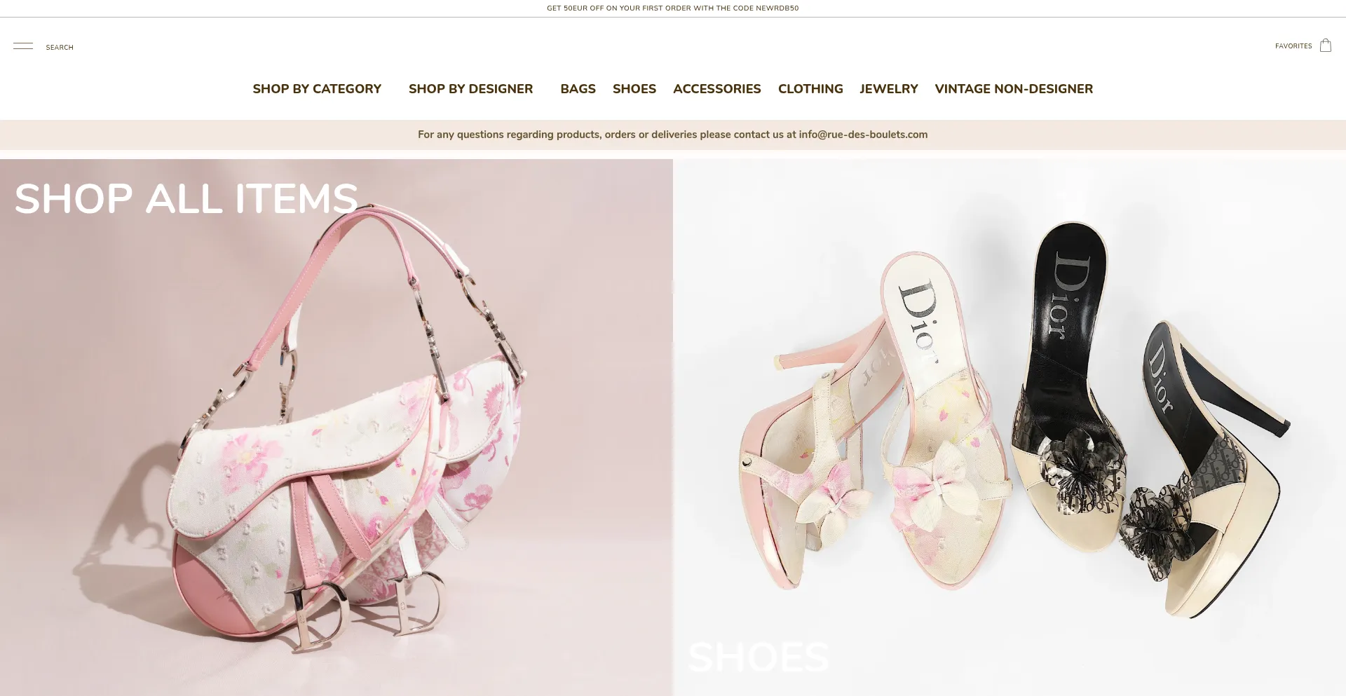 Website screenshot of Rue-des-boulets.com