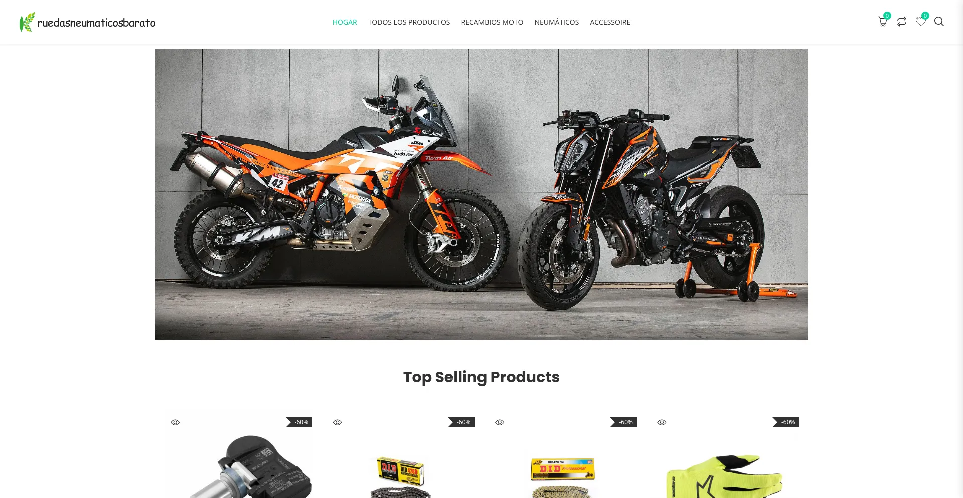 Website screenshot of Ruedasneumaticosbarato.com