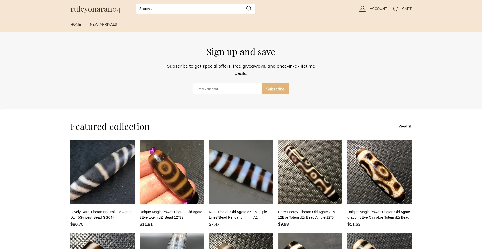 Website screenshot of Ruleyonaran04.myshoplaza.com
