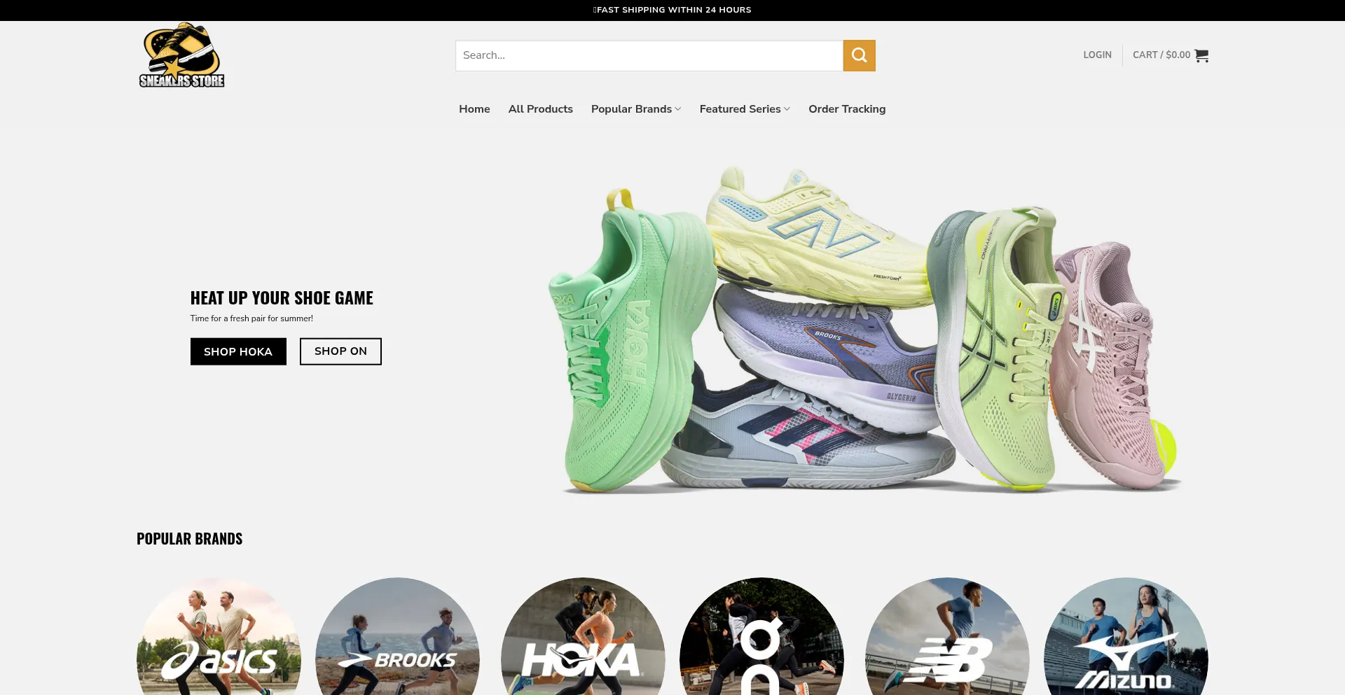 Website screenshot of Runfasterbase.shop