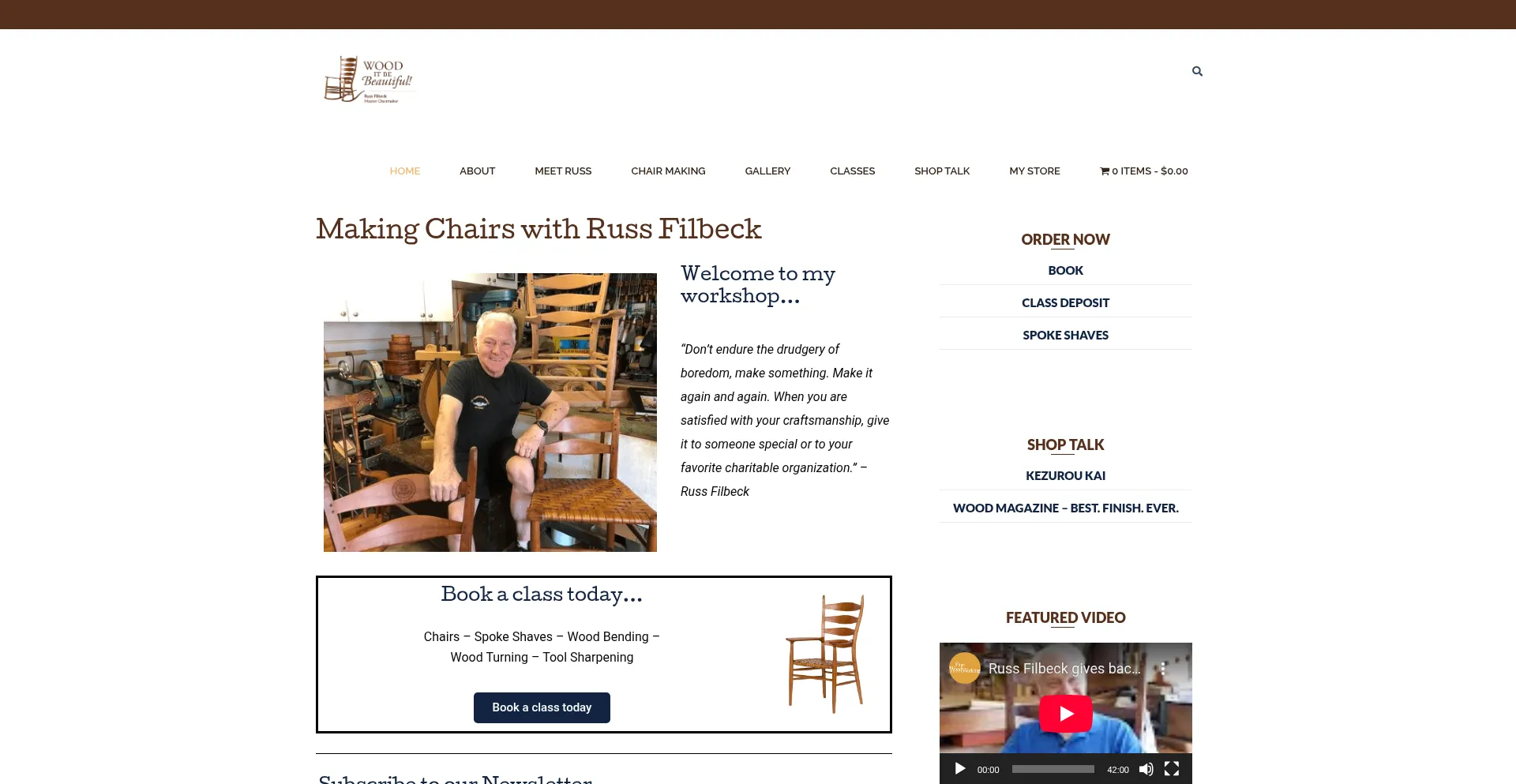 Website screenshot of Russfilbeck.com