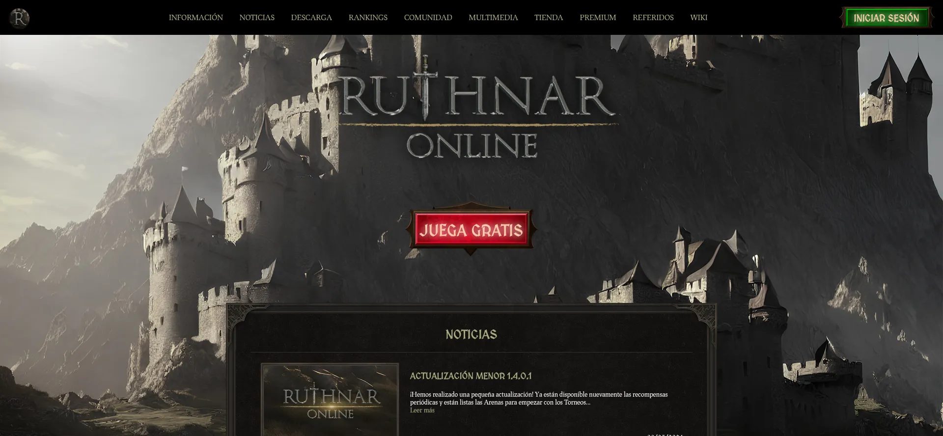 Website screenshot of Ruthnaronline.com