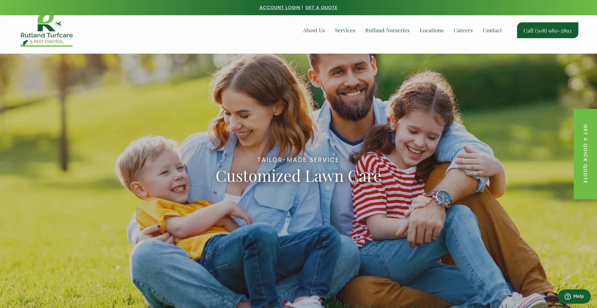 Website screenshot of Rutlandturfcare.com