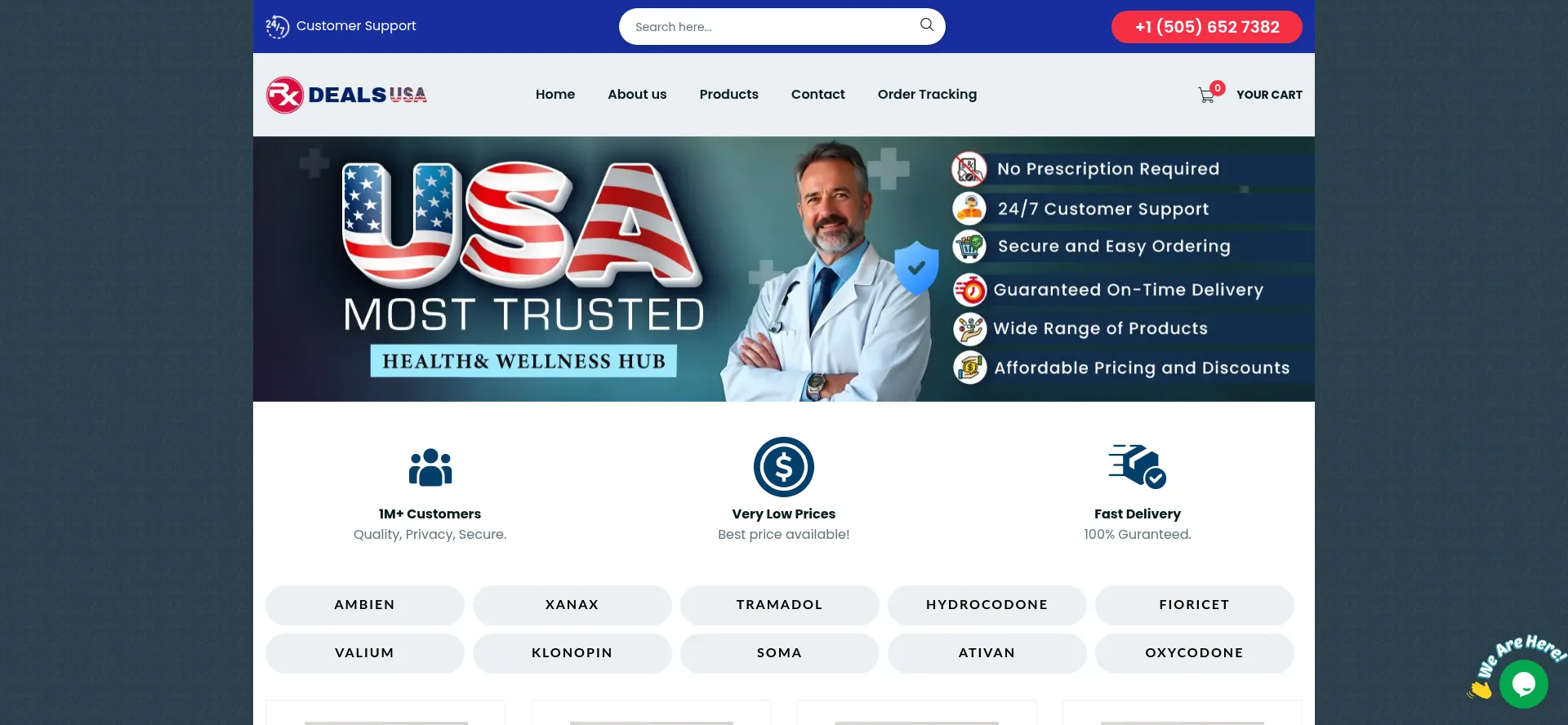 Website screenshot of Rxdealsusa.com