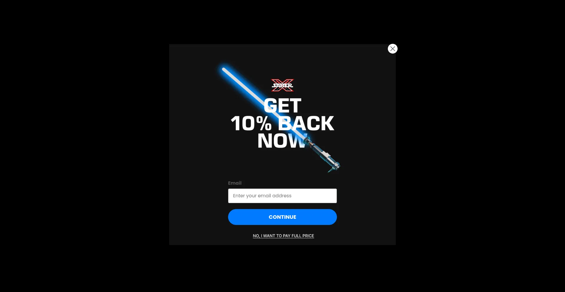 Website screenshot of Saberx.ca