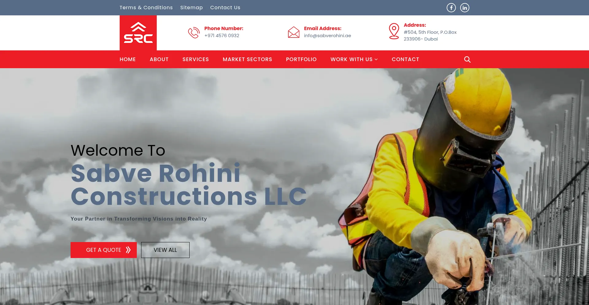 Website screenshot of Sabverohini.ae