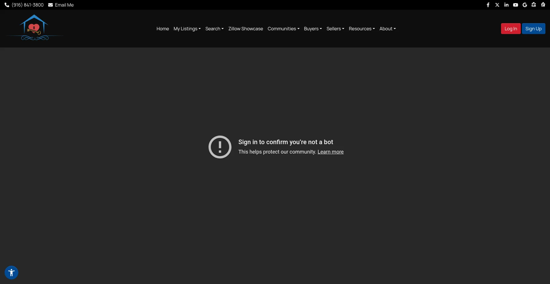 Website screenshot of Sachomesales.com