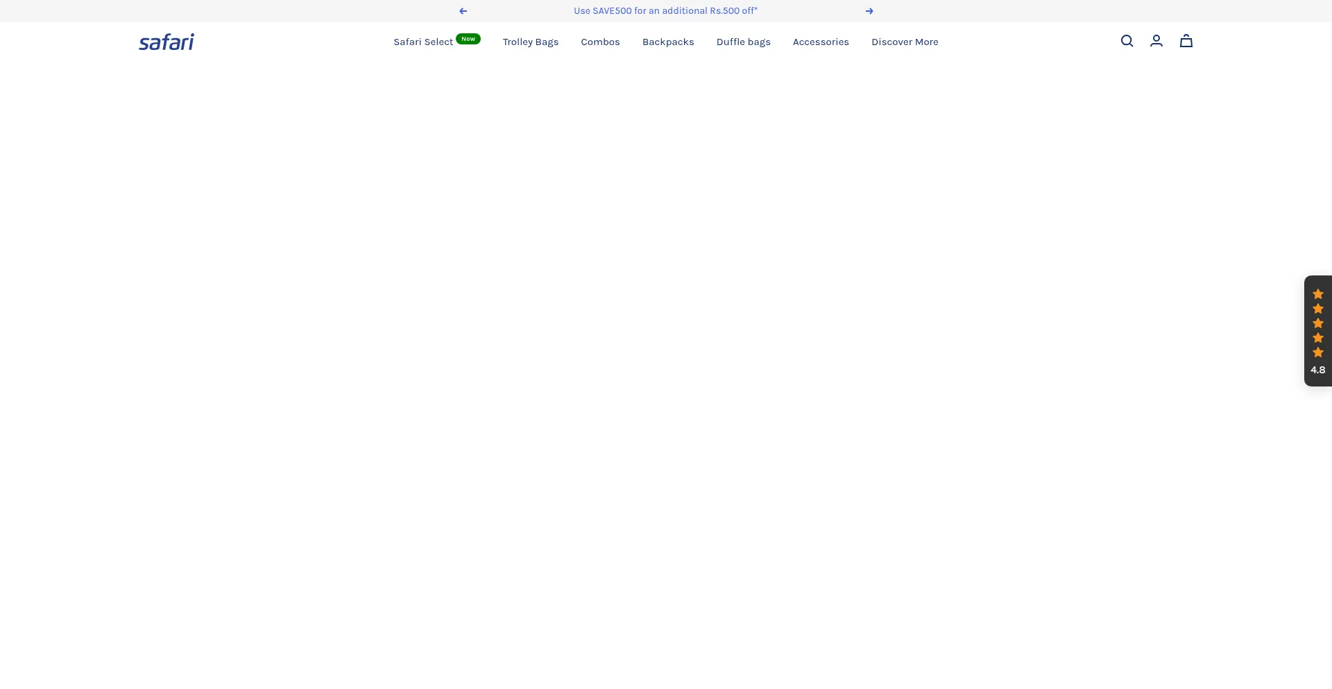 Website screenshot of Safari.in