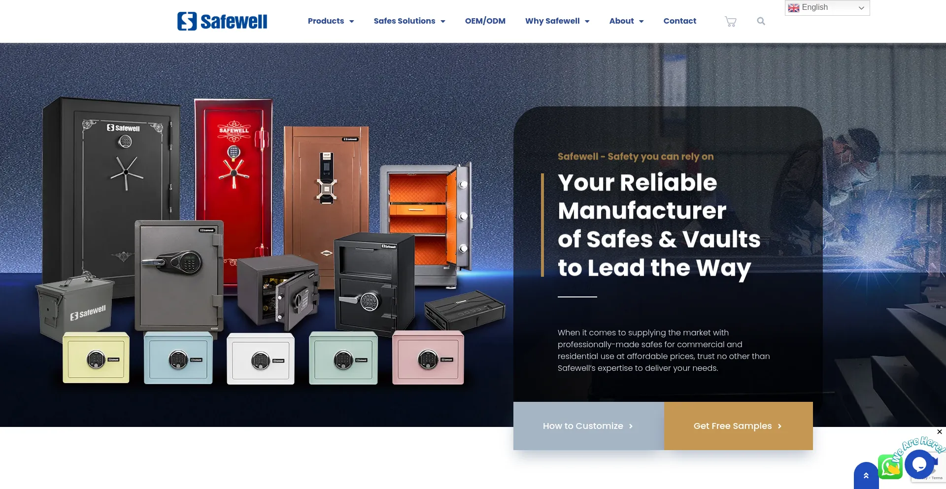 Website screenshot of Safesworld.com