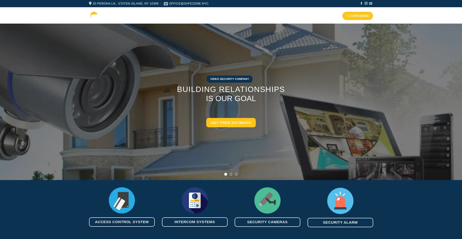 Website screenshot of Safezone.nyc