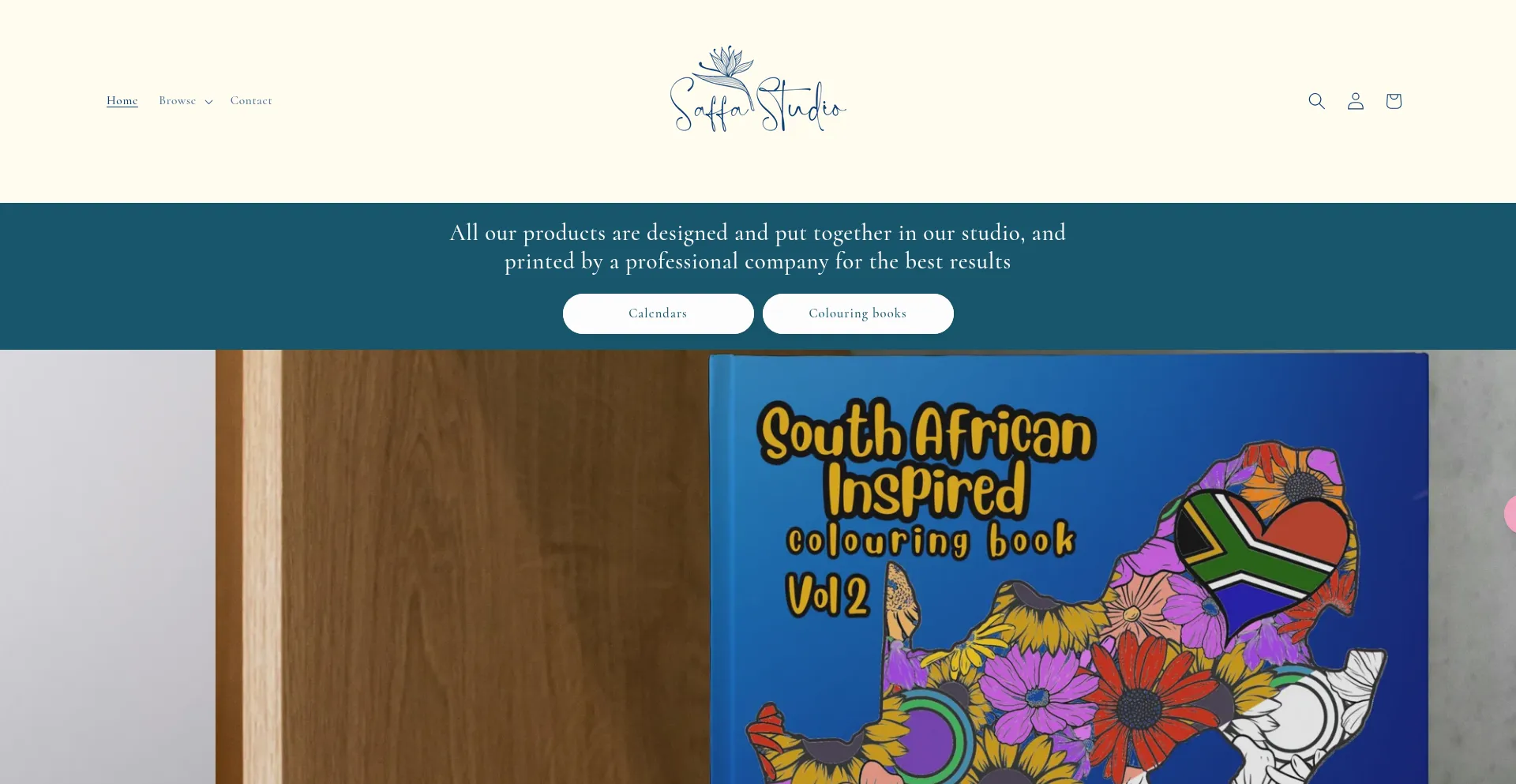 Website screenshot of Saffastudio.com