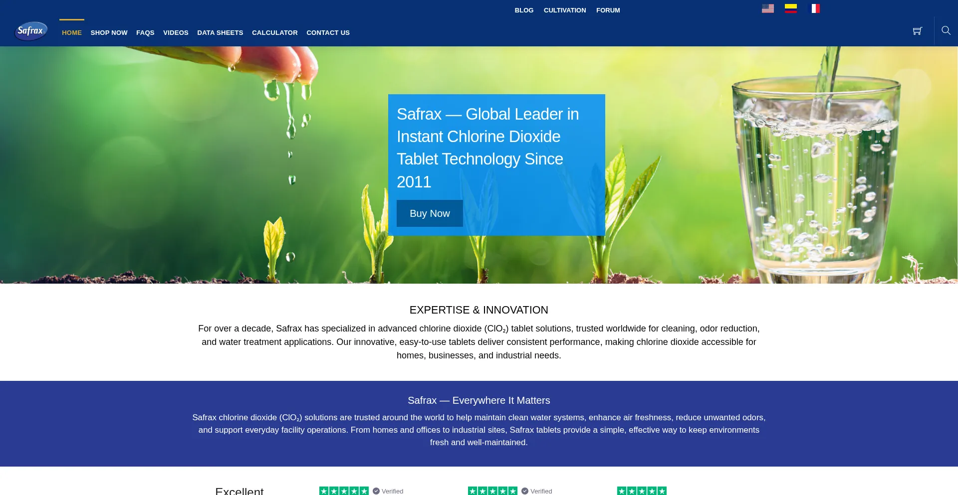 Website screenshot of Safrax.com