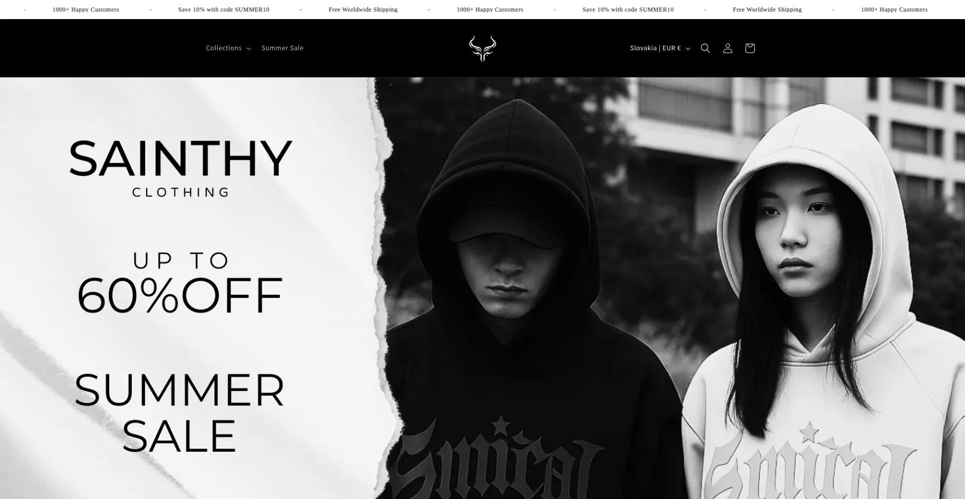Website screenshot of Sainthy.com