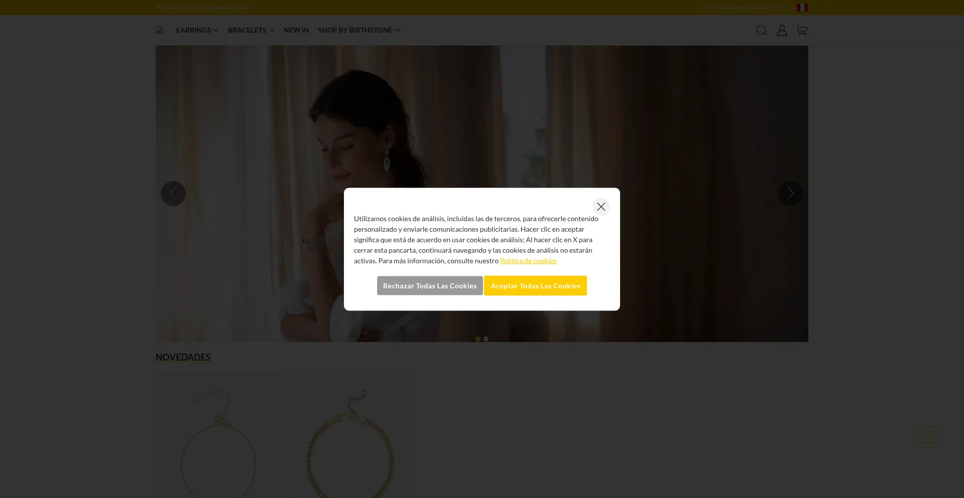 Website screenshot of Salesnende.shop