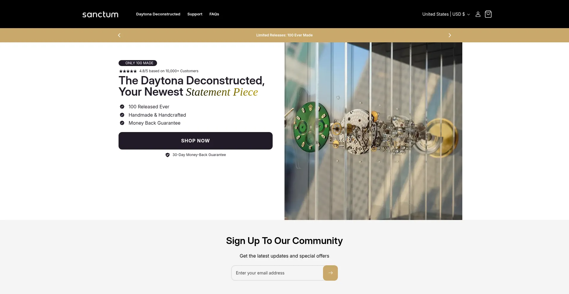 Website screenshot of Sanctumus.com