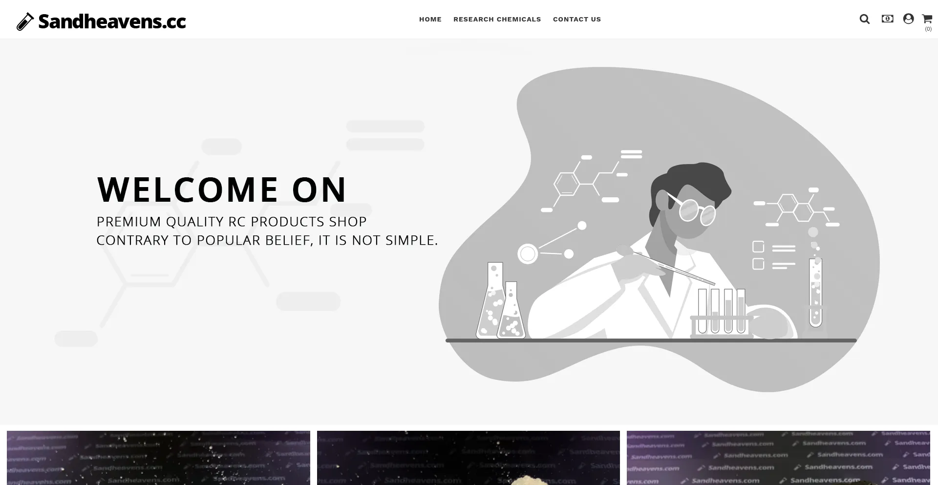 Website screenshot of Sandheavens.cc