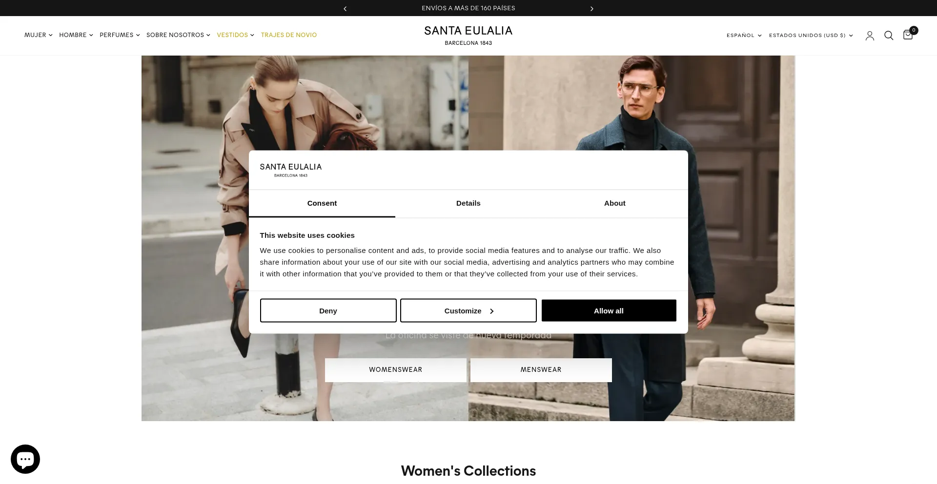 Website screenshot of Santaeulalia.com