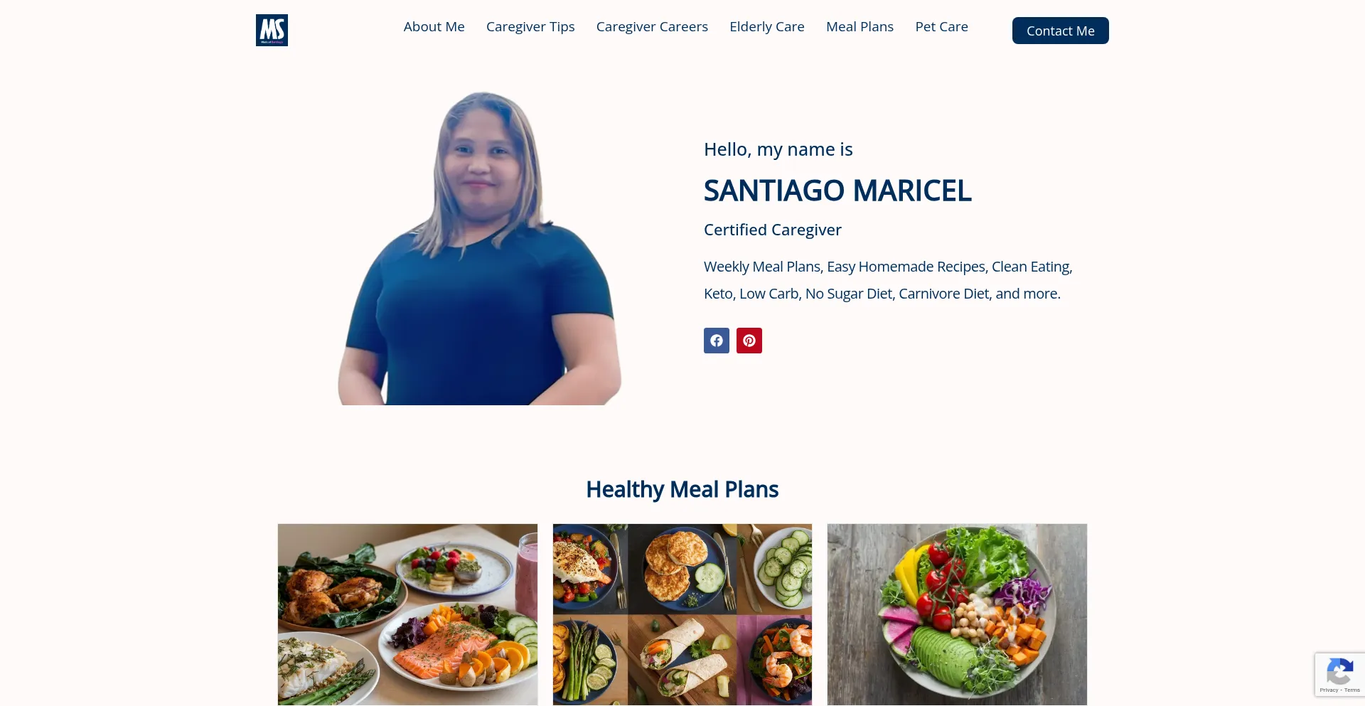 Website screenshot of Santiagomaricel.com