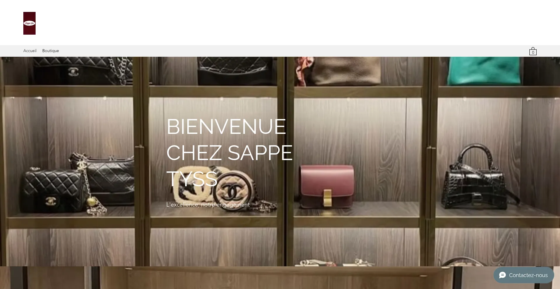 Website screenshot of Sappe-tyss.shop
