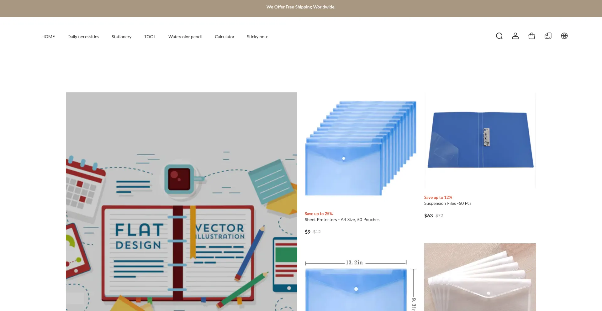 Website screenshot of Sarahtoolshop.com