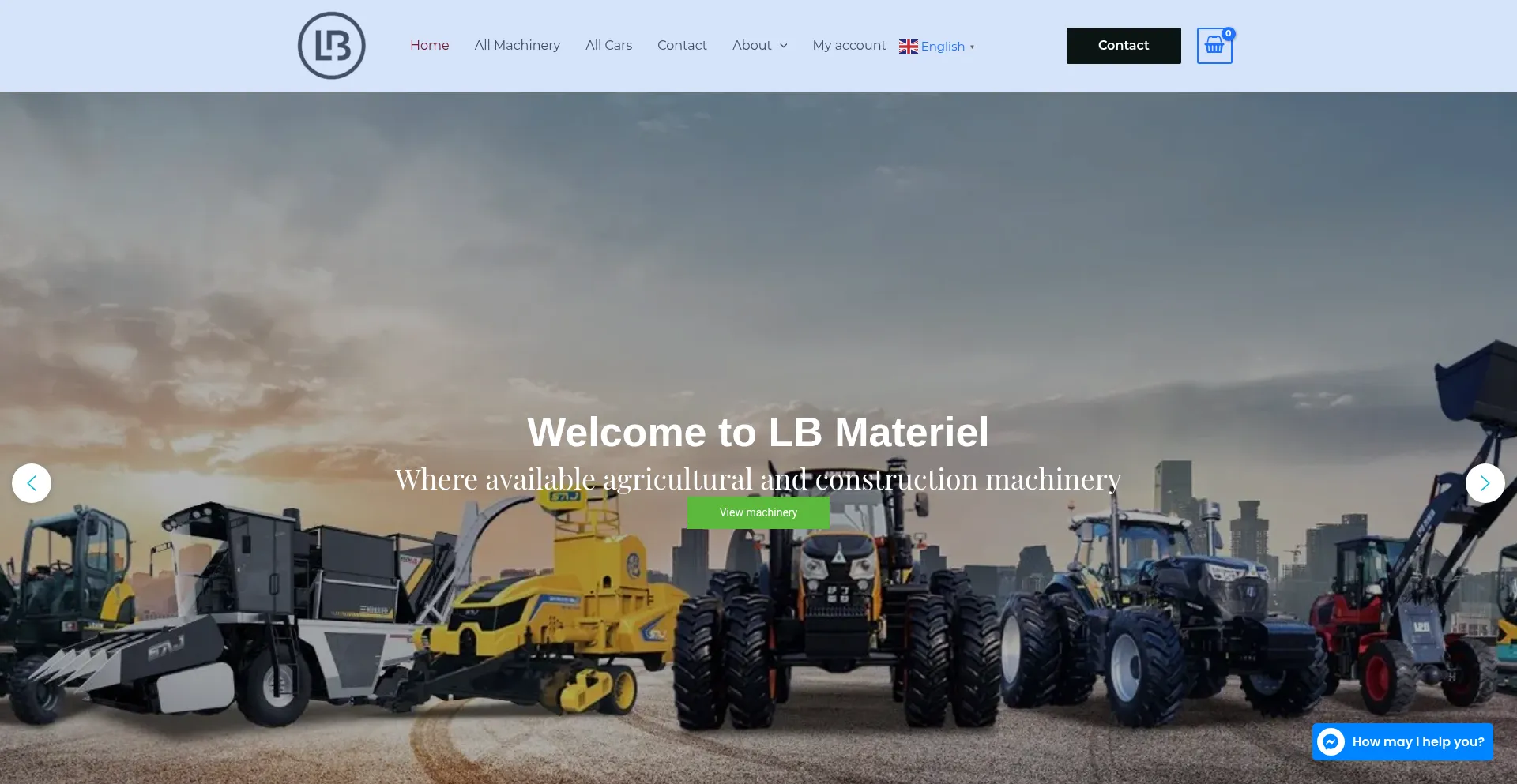 Website screenshot of Sarllbmateriel.com