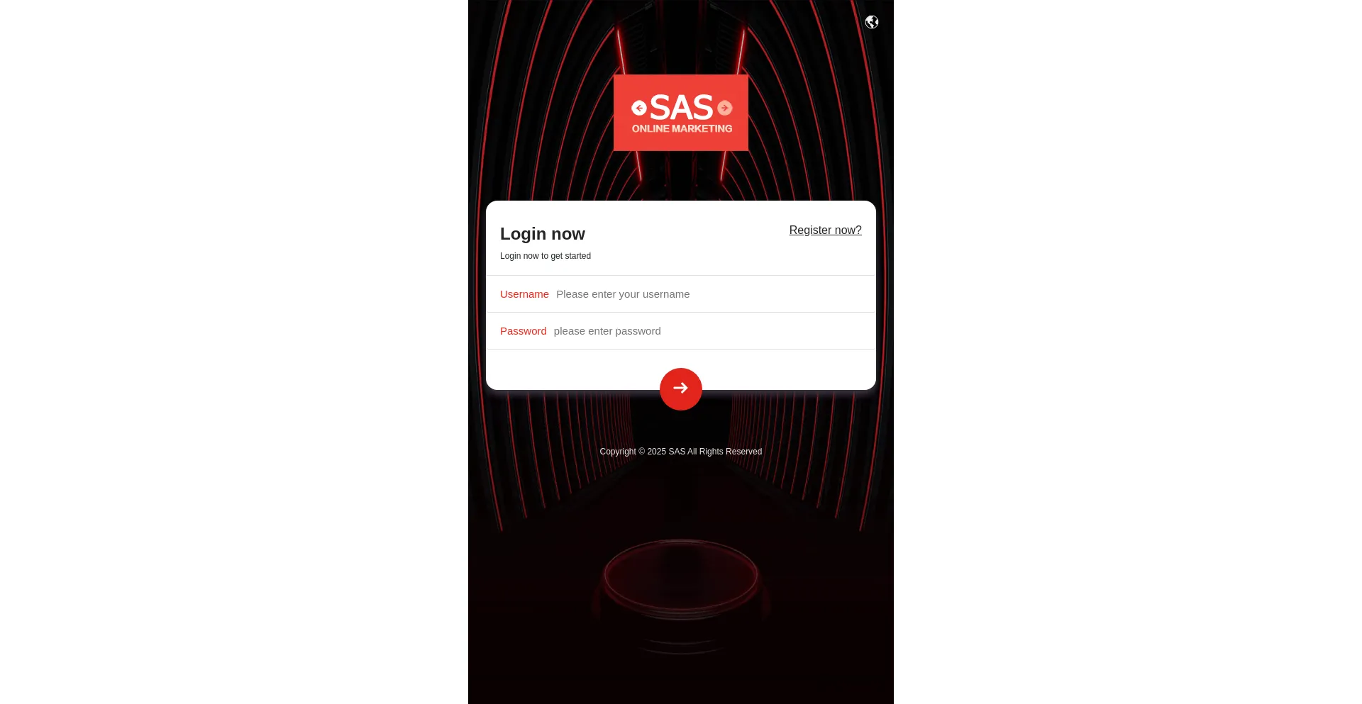 Website screenshot of Sasonlinemarket.cc