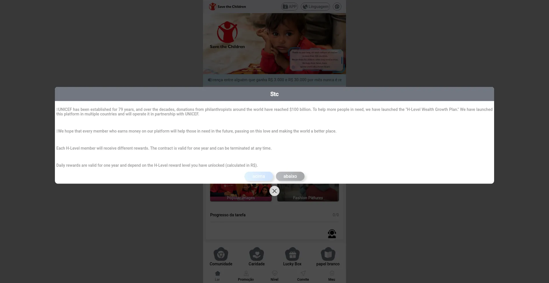 Website screenshot of Savethechildren.shop
