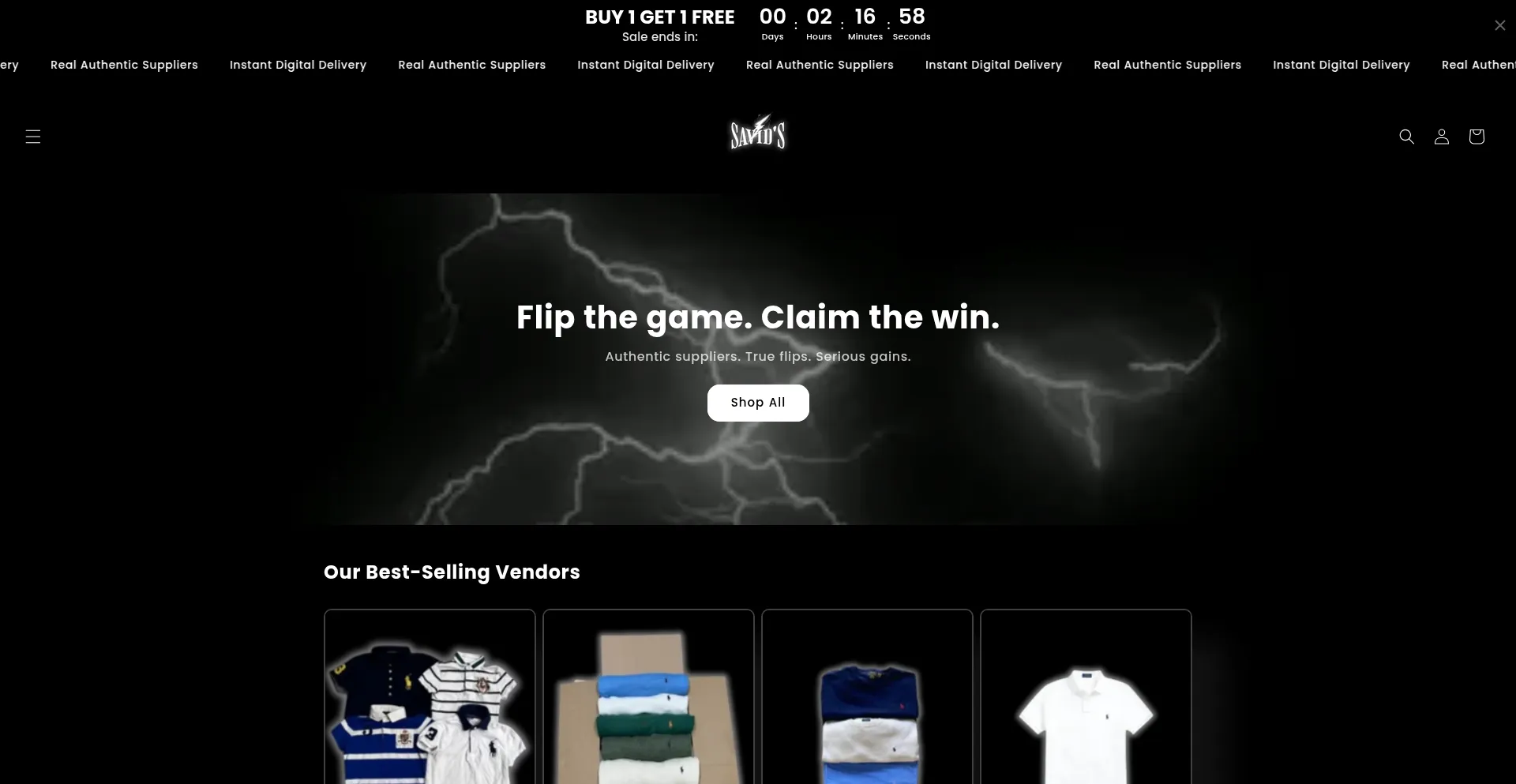 Website screenshot of Savids.com