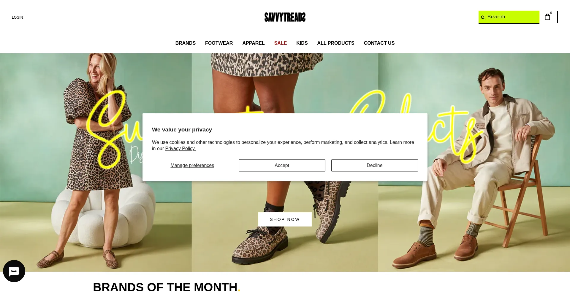 Website screenshot of Savvytreads.com