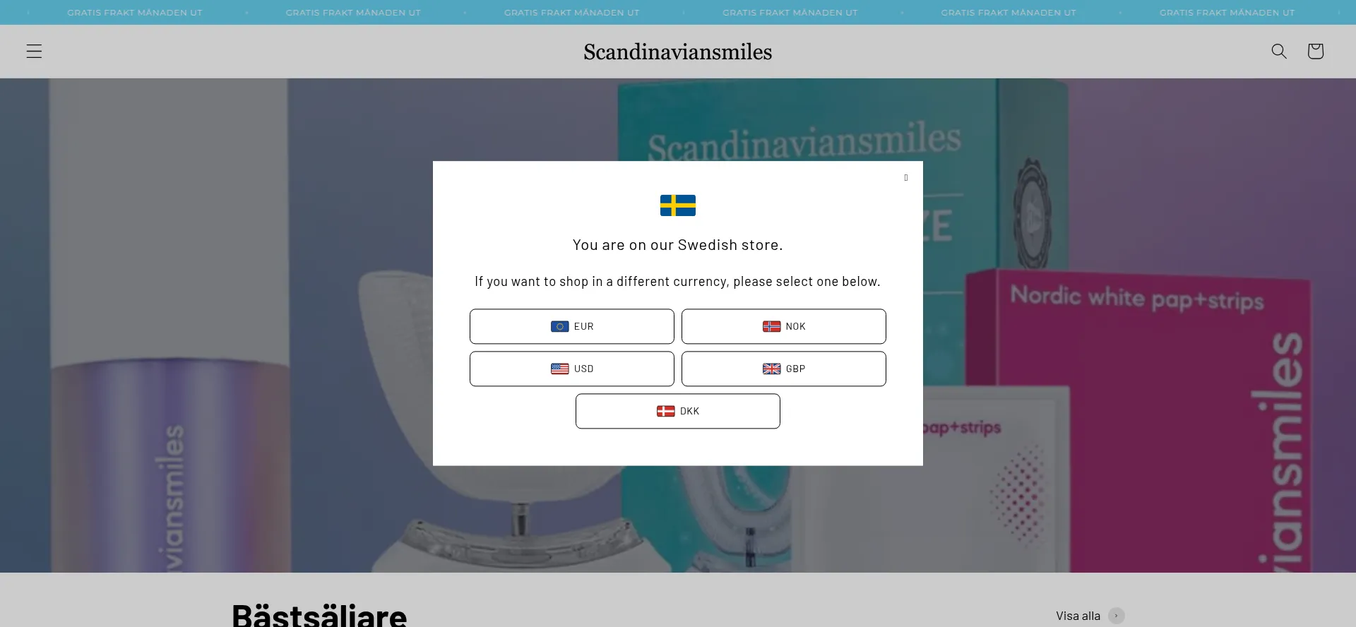 Website screenshot of Scandinaviansmiles.com