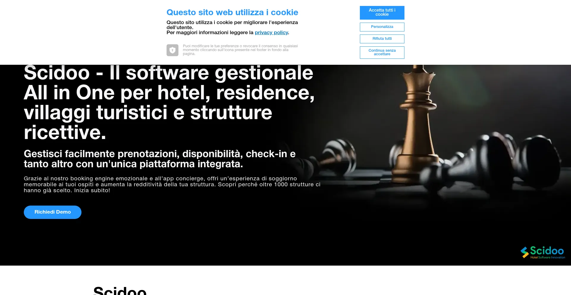 Website screenshot of Scidoo.com