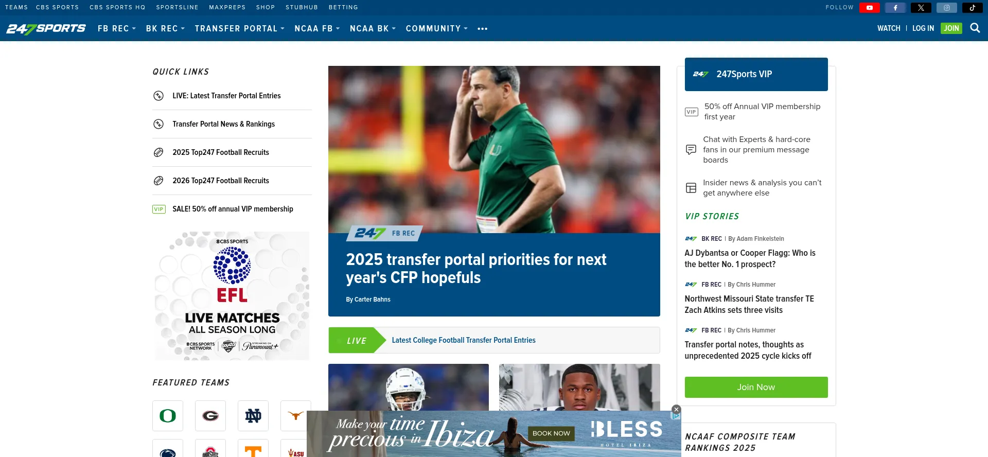 Website screenshot of Scout.com