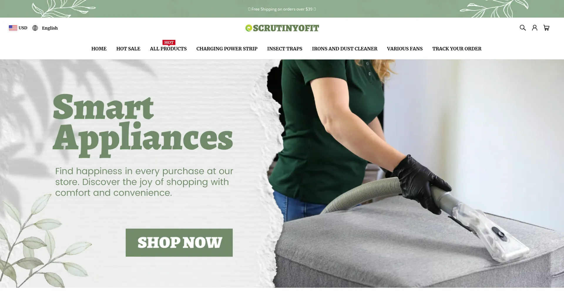 Website screenshot of Scrutinyofit.com