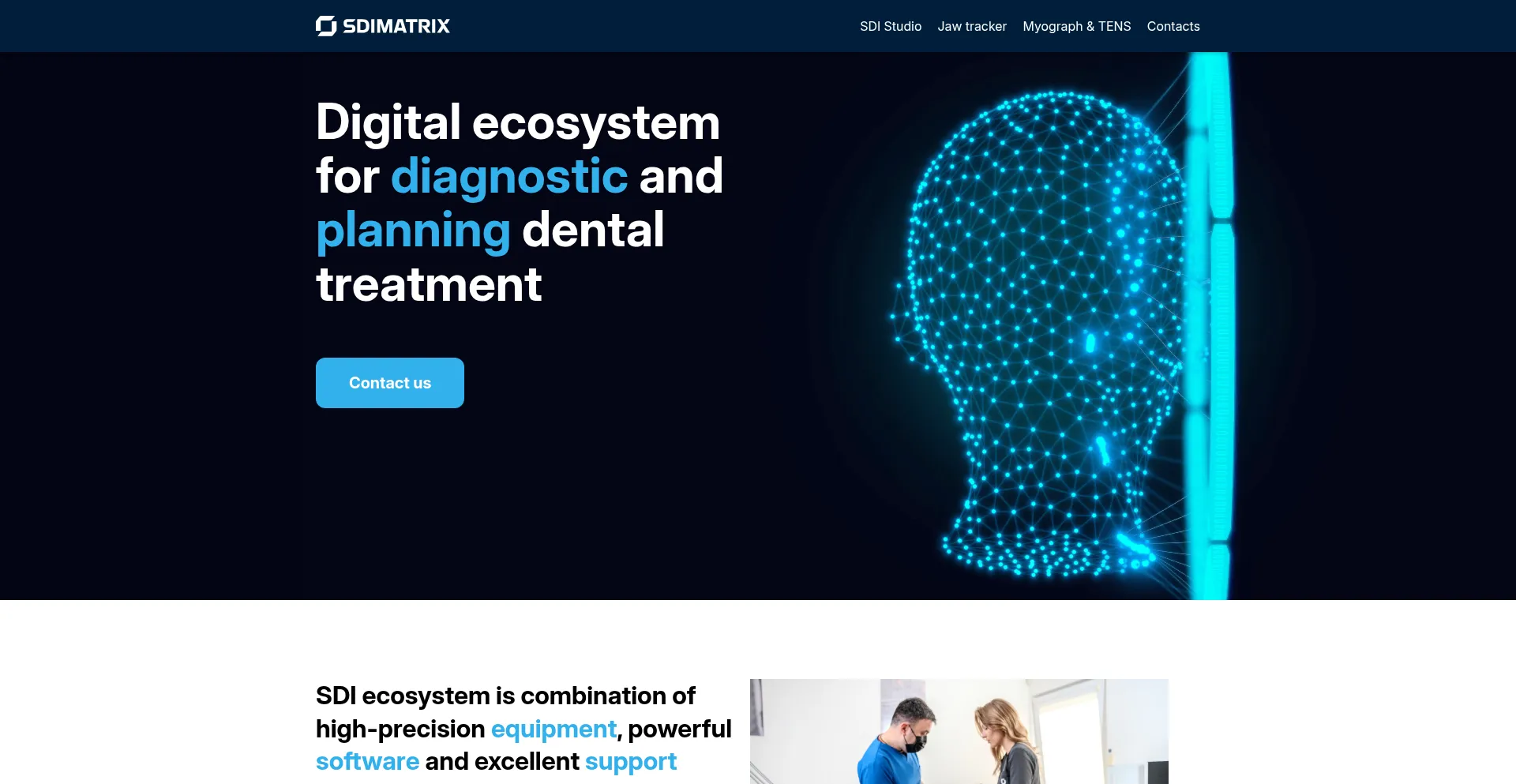 Website screenshot of Sdimatrix.com