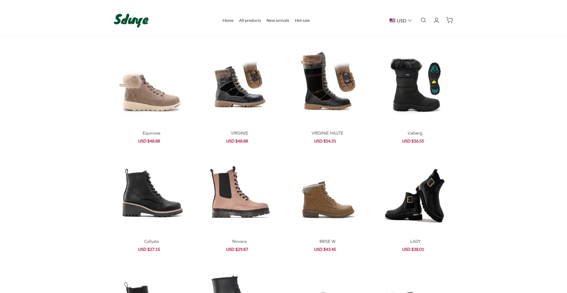Website screenshot of Sduye.com