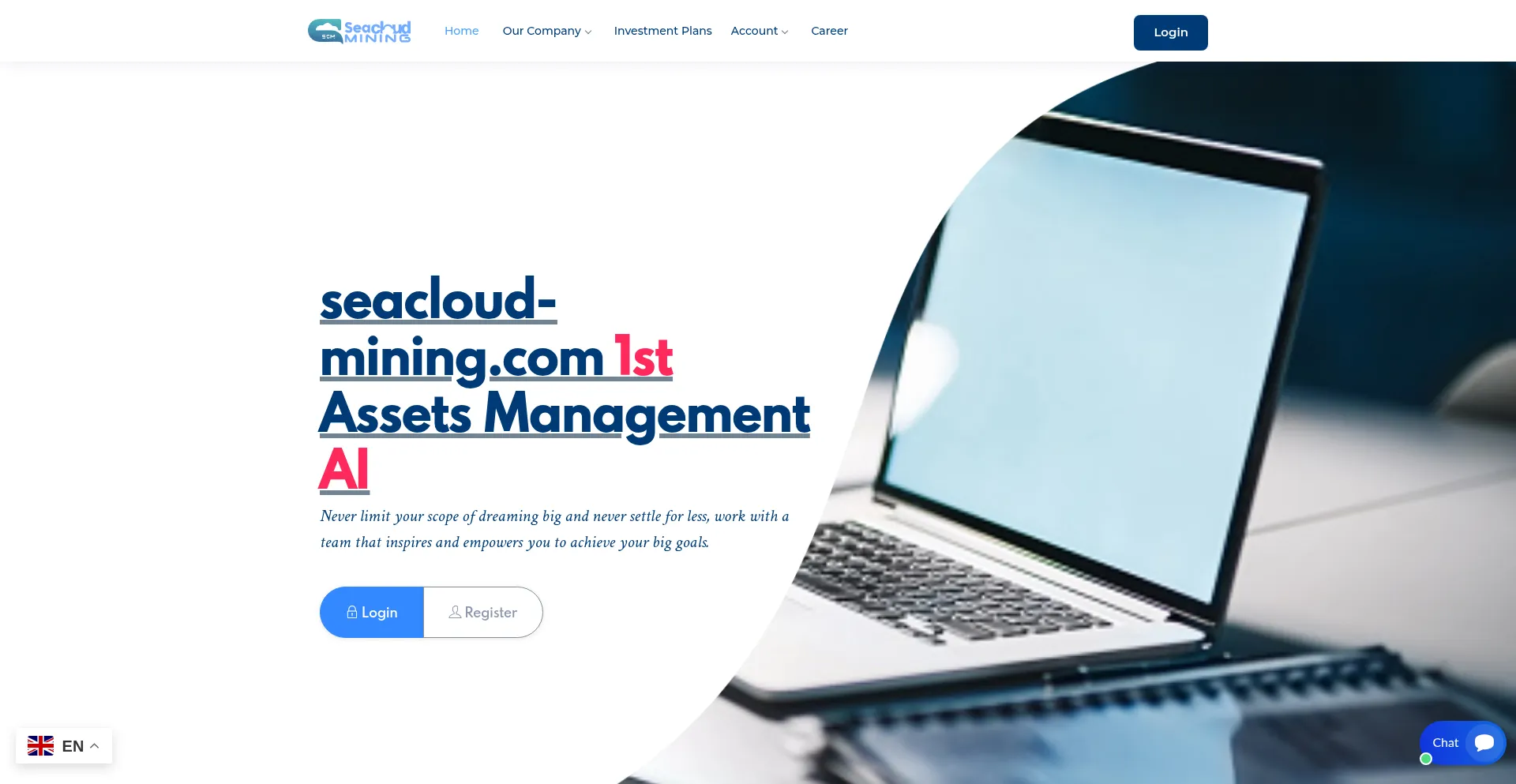 Website screenshot of Seacloud-mining.com