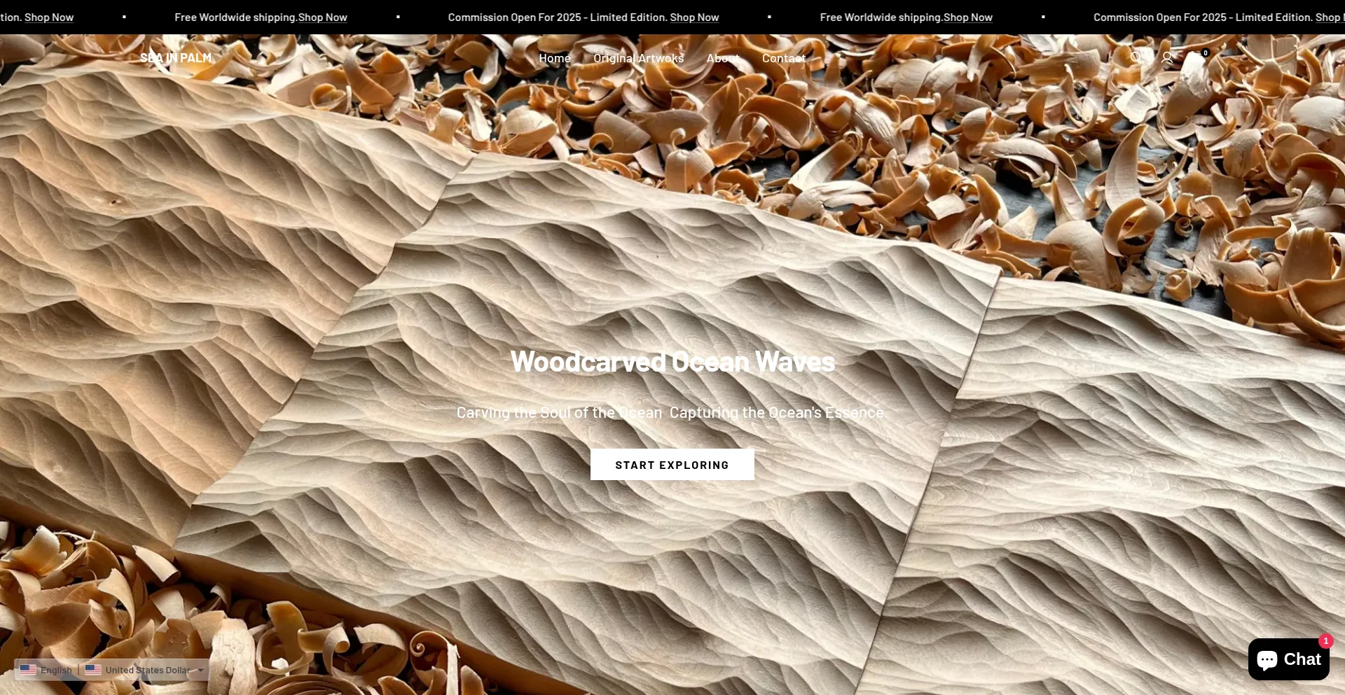 Website screenshot of Seainpalm.com