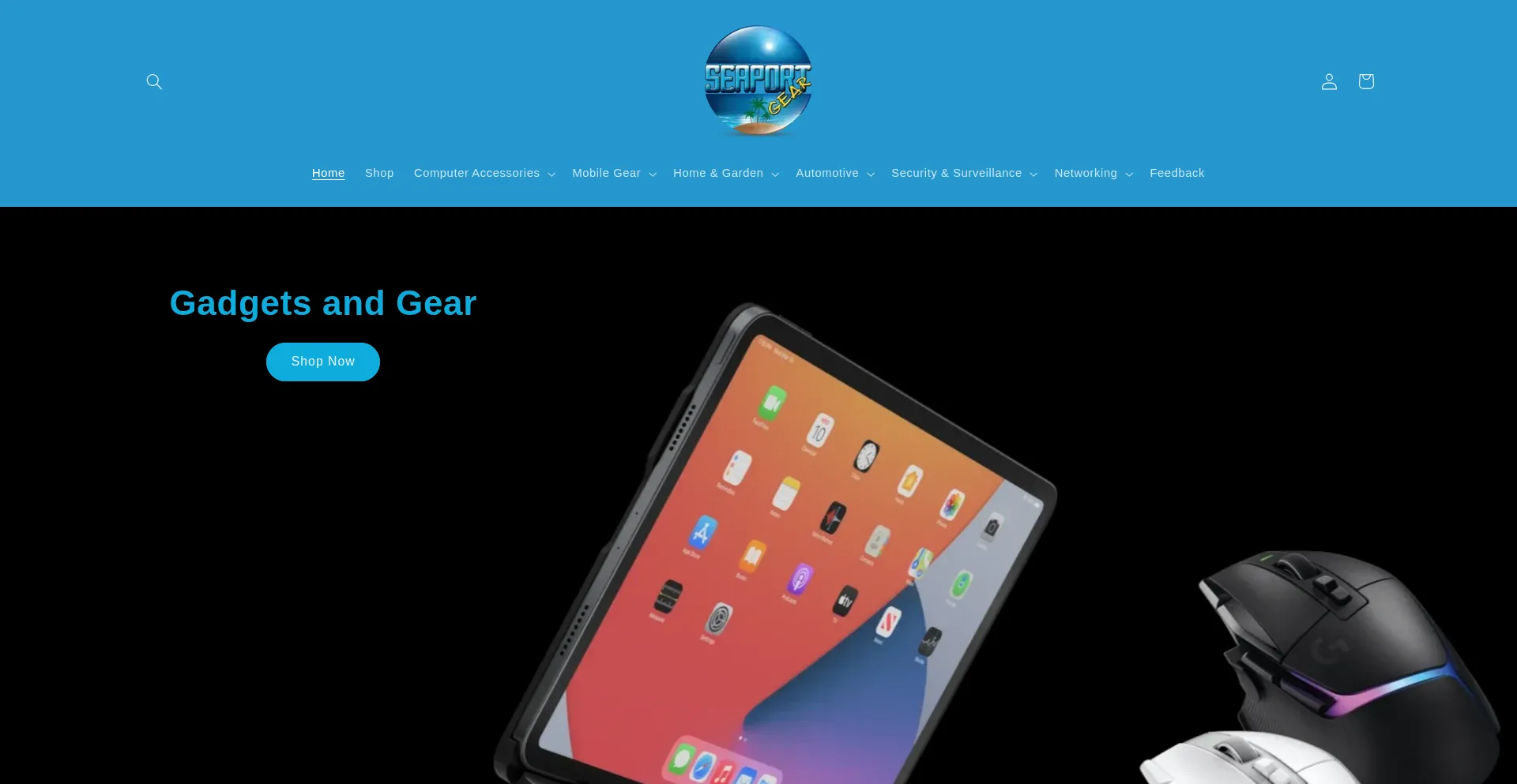 Website screenshot of Seaportgear.com
