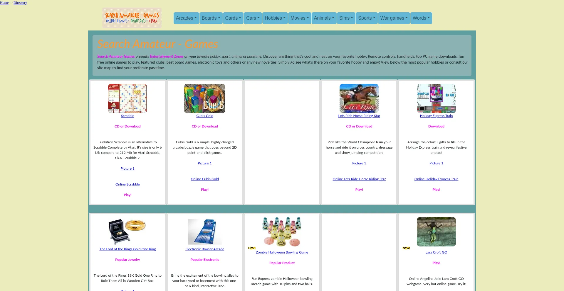 Website screenshot of Searchamateur.com