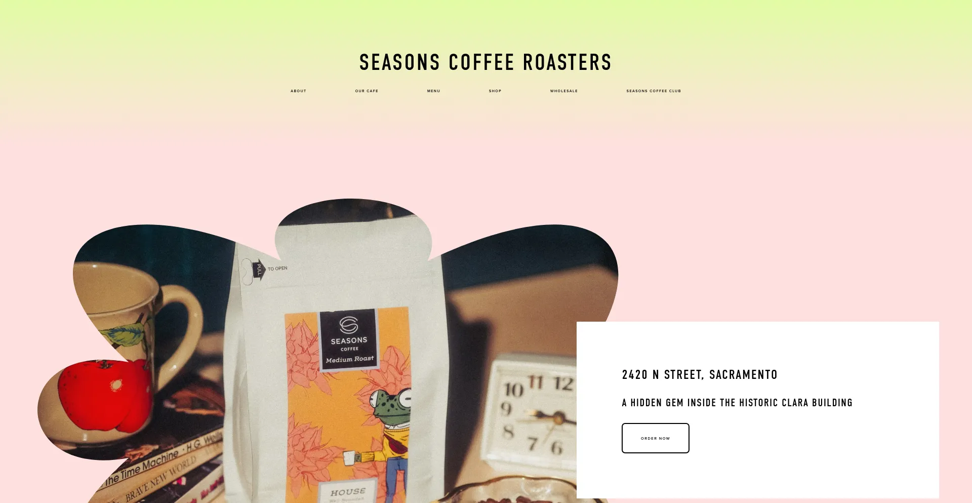 Website screenshot of Seasonscoffeeroasters.com