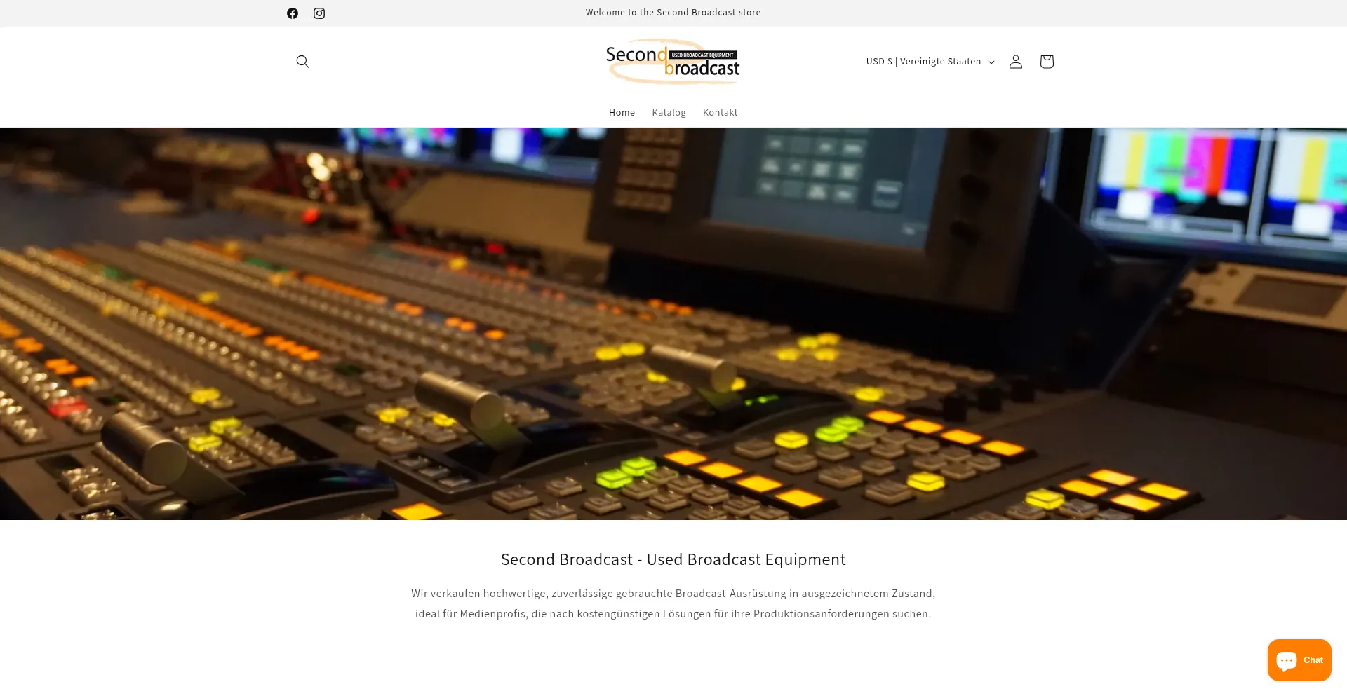 Website screenshot of Second-broadcast.com