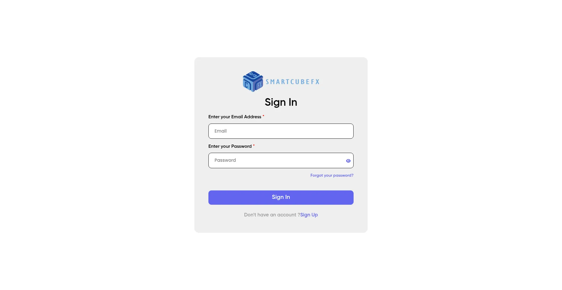 Website screenshot of Secure.smartcubeforex.com