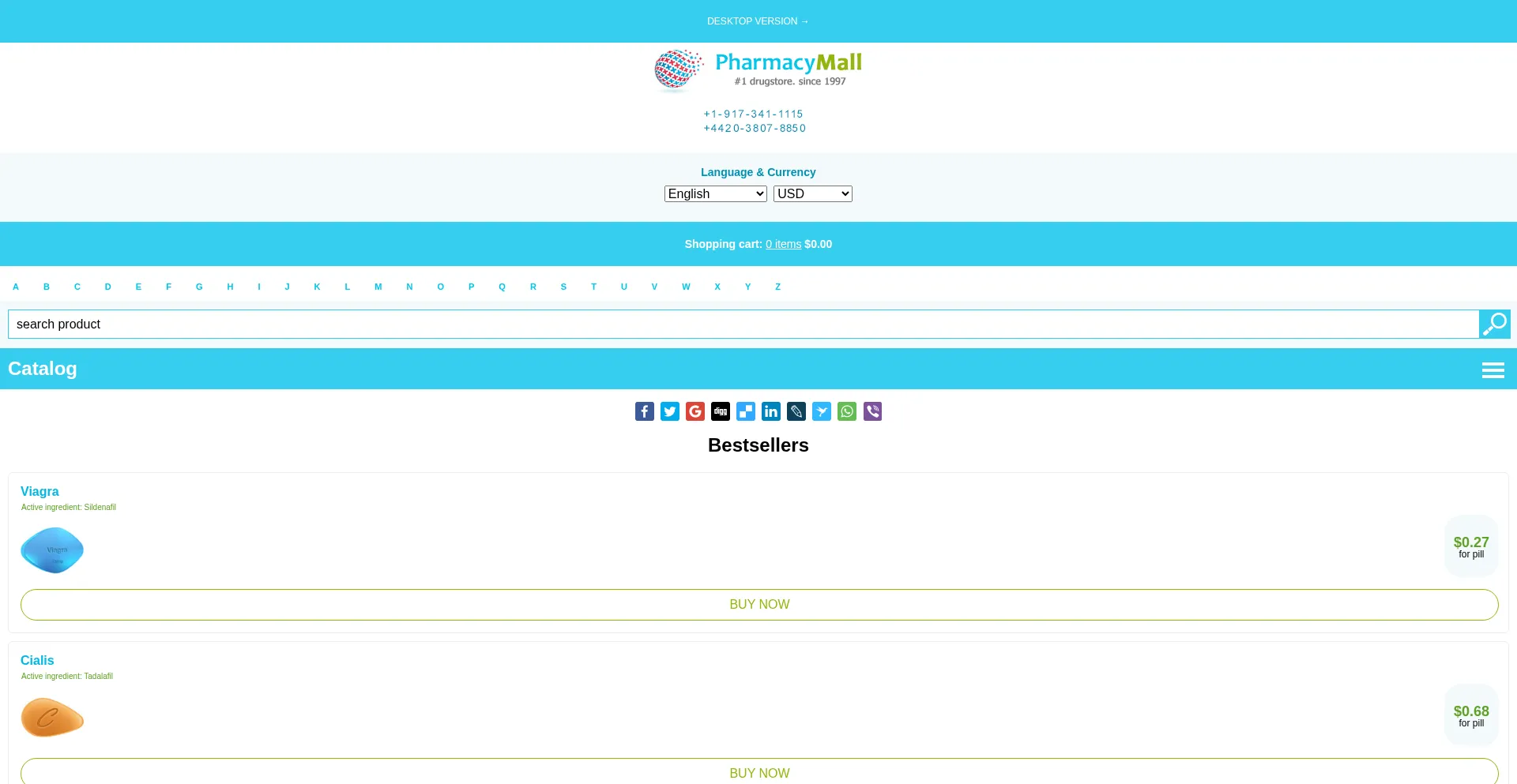 Website screenshot of Secure-pharmacy.net
