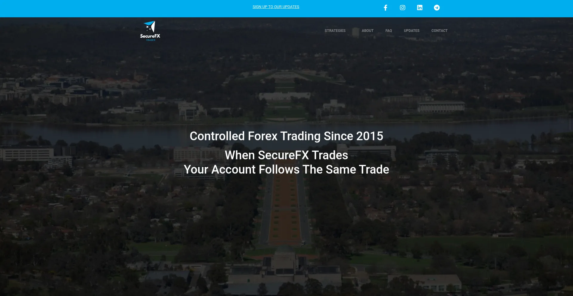 Website screenshot of Securefxtrader.com